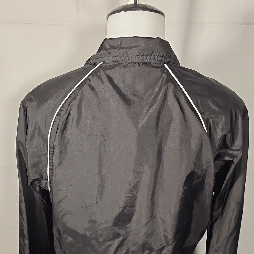 Fila Black and White Windbreaker with High Collar and Piping - Picture 6 of 8